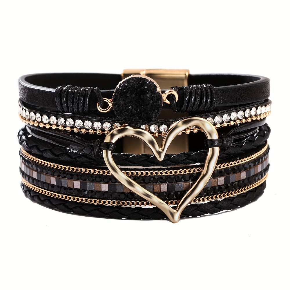 Boho Layered Leather Bracelet
