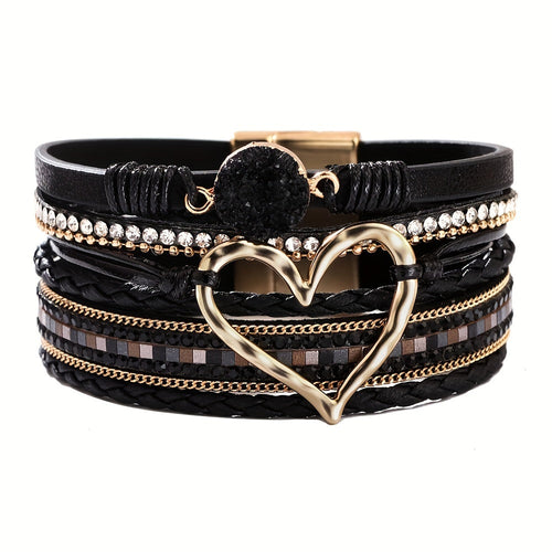 Boho Layered Leather Bracelet