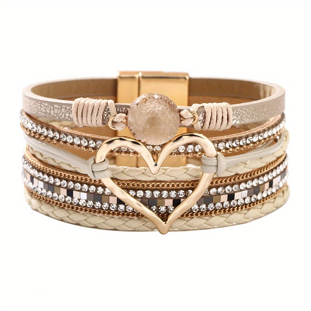 Boho Layered Leather Bracelet