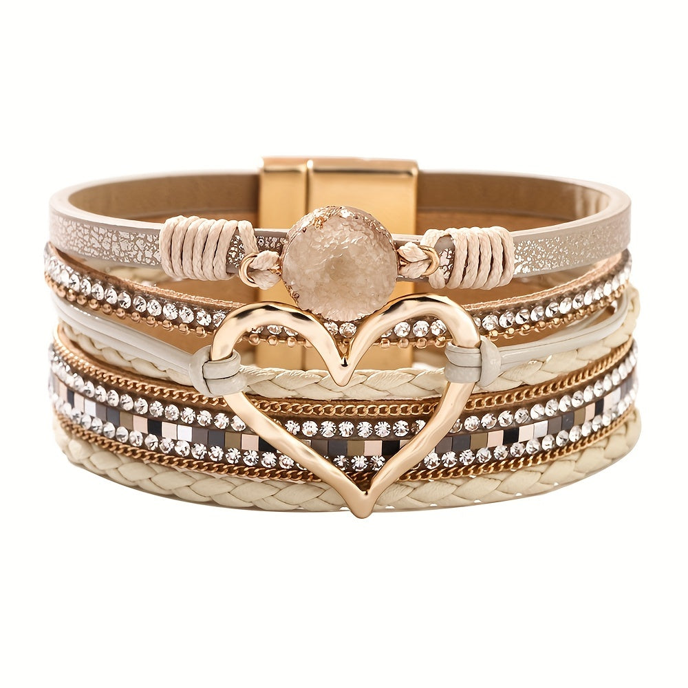 Boho Layered Leather Bracelet
