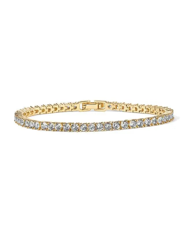Sparkling Gold Tennis Bracelet