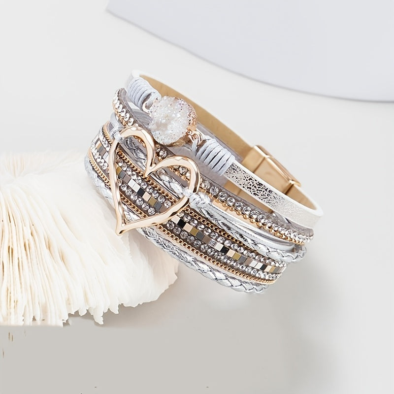 Boho Layered Leather Bracelet