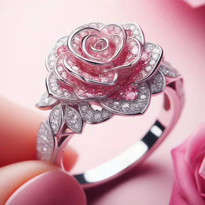 Silver Exotic Floral Ring