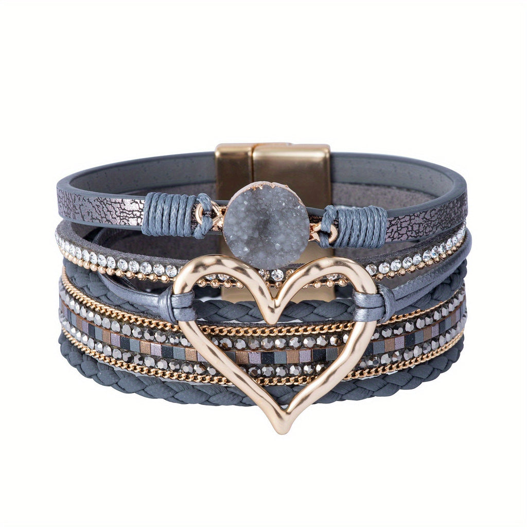 Boho Layered Leather Bracelet