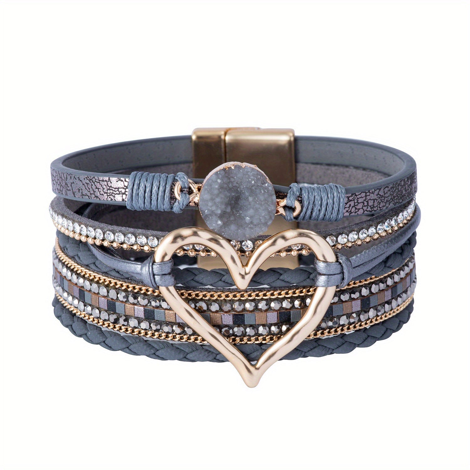 Boho Layered Leather Bracelet