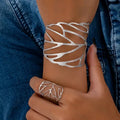 Vintage Leaf Bangle Bracelet