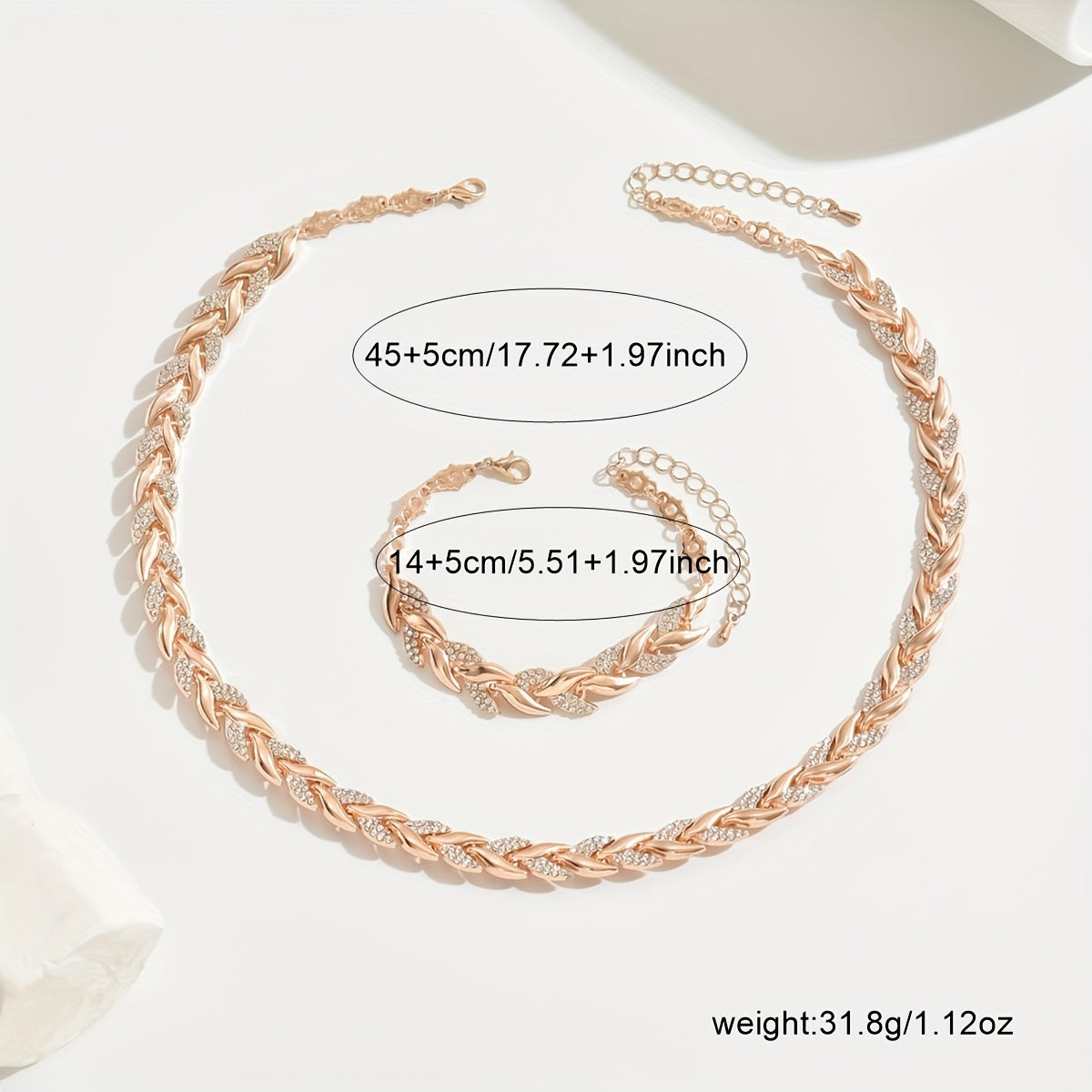Fish Tail Crystal Jewelry Set