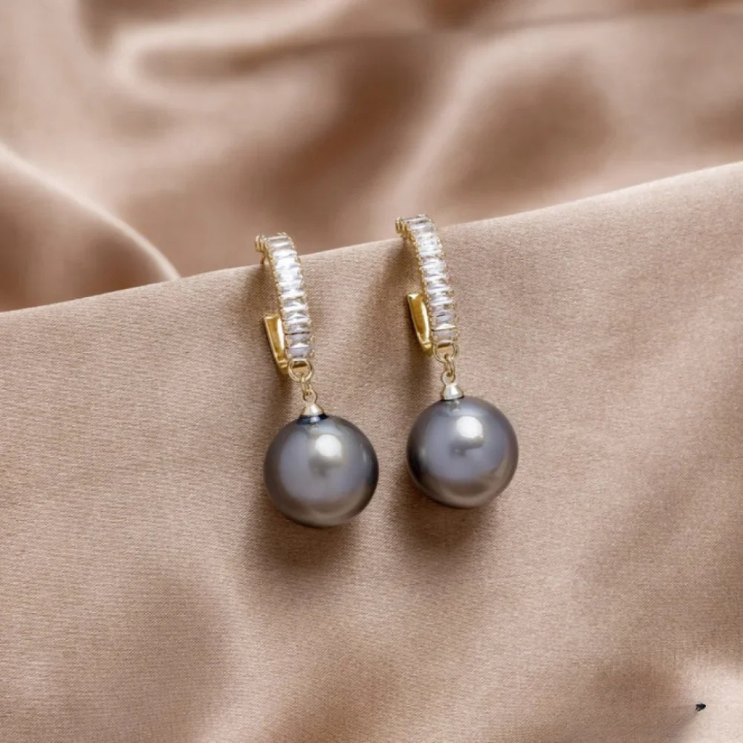 Chic Pearl and CZ Earrings