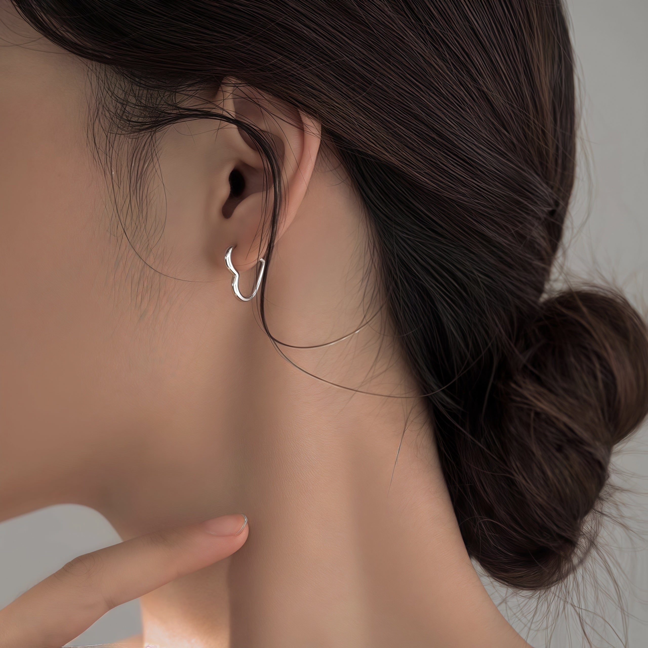 Gold Heart Stainless Steel Earrings