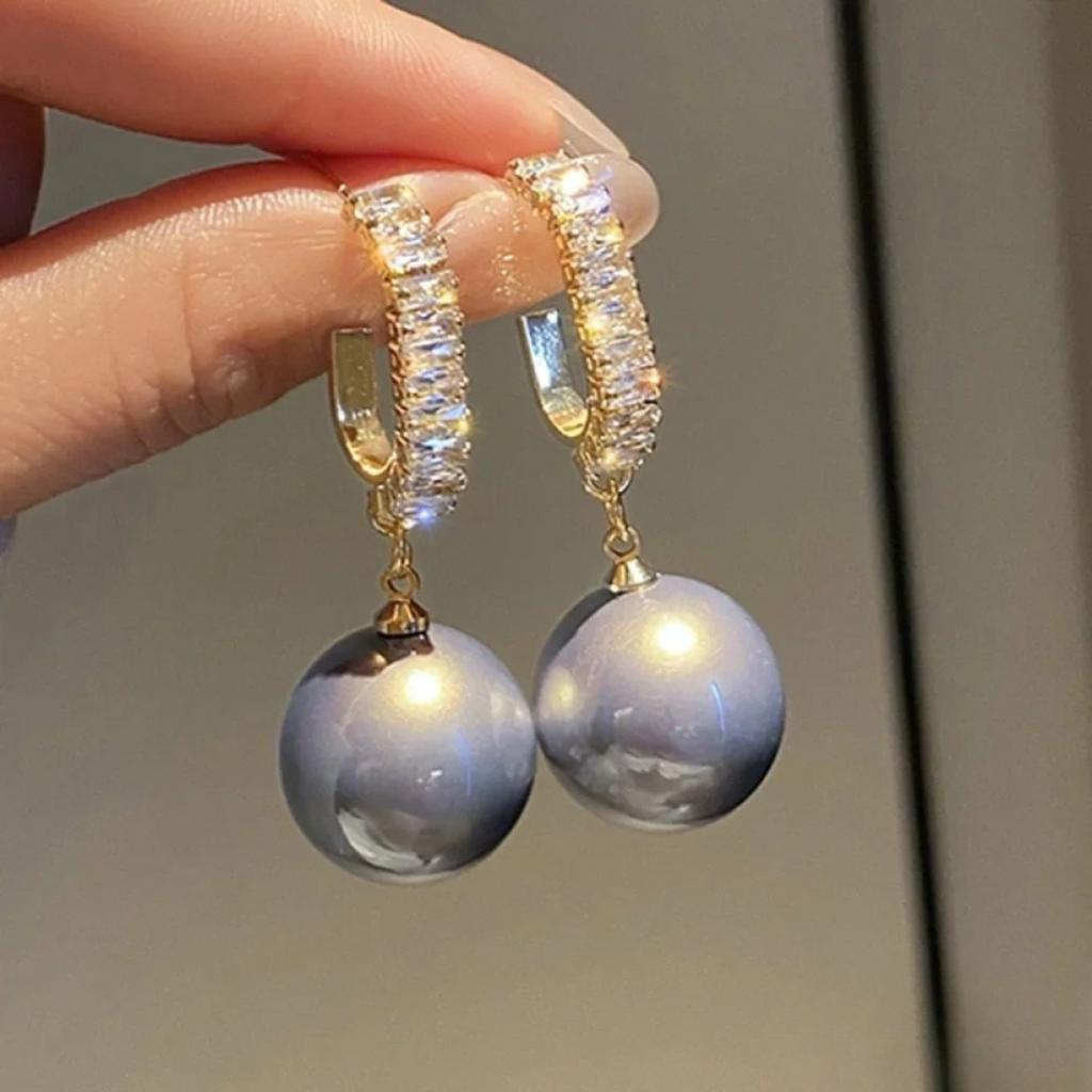 Chic Pearl and CZ Earrings