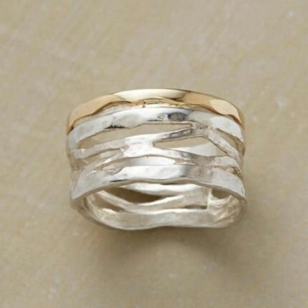 Vintage Gold and Silver Filigree Ring