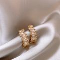 Elegant Gold Earrings with Sparkling CZ