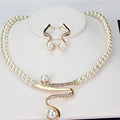 Natural Pearl Necklace and Earrings Set