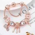 Sterling Silver Rose Dreamcatcher Charm Bracelet