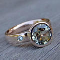 Vintage Forged Ring with Fine CZ