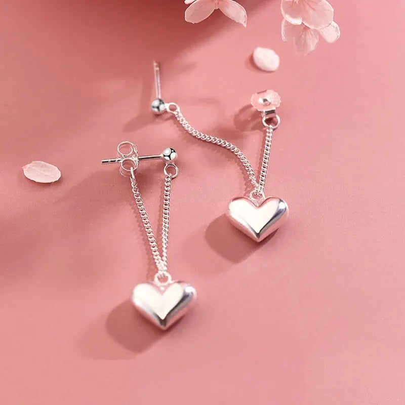 Vintage Geometric Heart Hoop Earrings