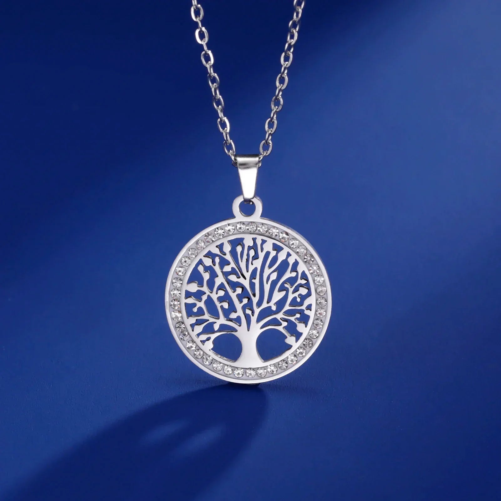 Luminous Tree of Life Round Pendant