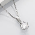 Classic Cubic Zirconia Pendant Necklace