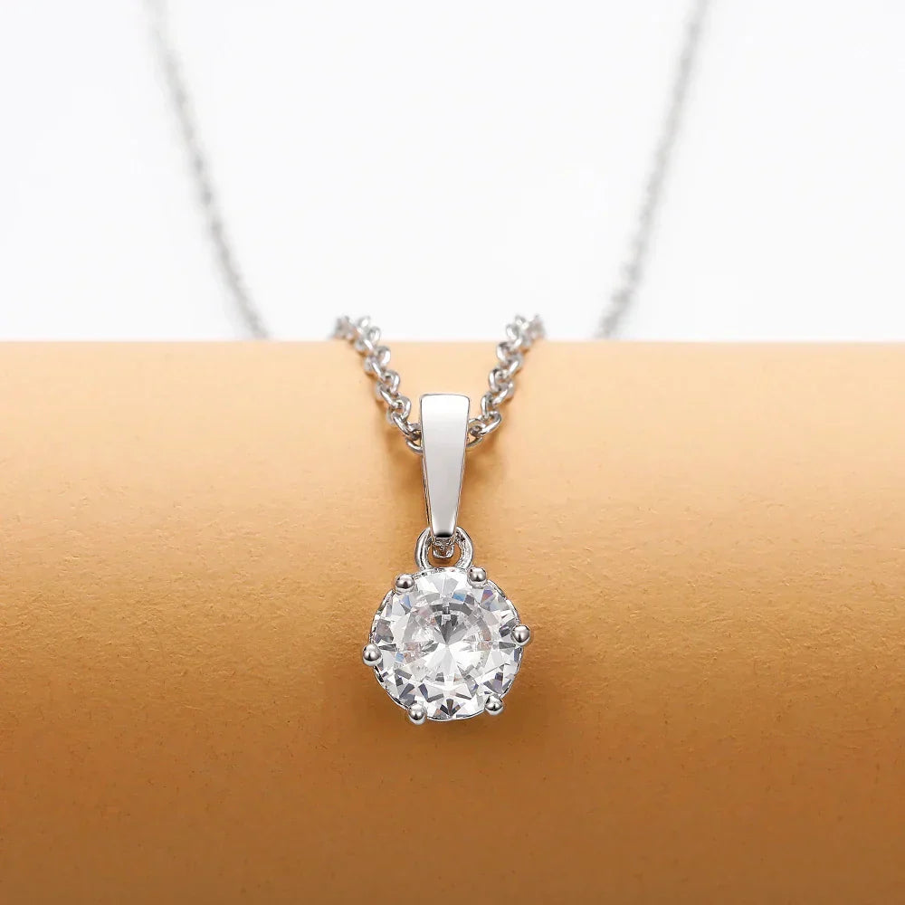 Classic Cubic Zirconia Pendant Necklace