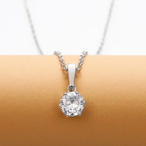 Classic Cubic Zirconia Pendant Necklace