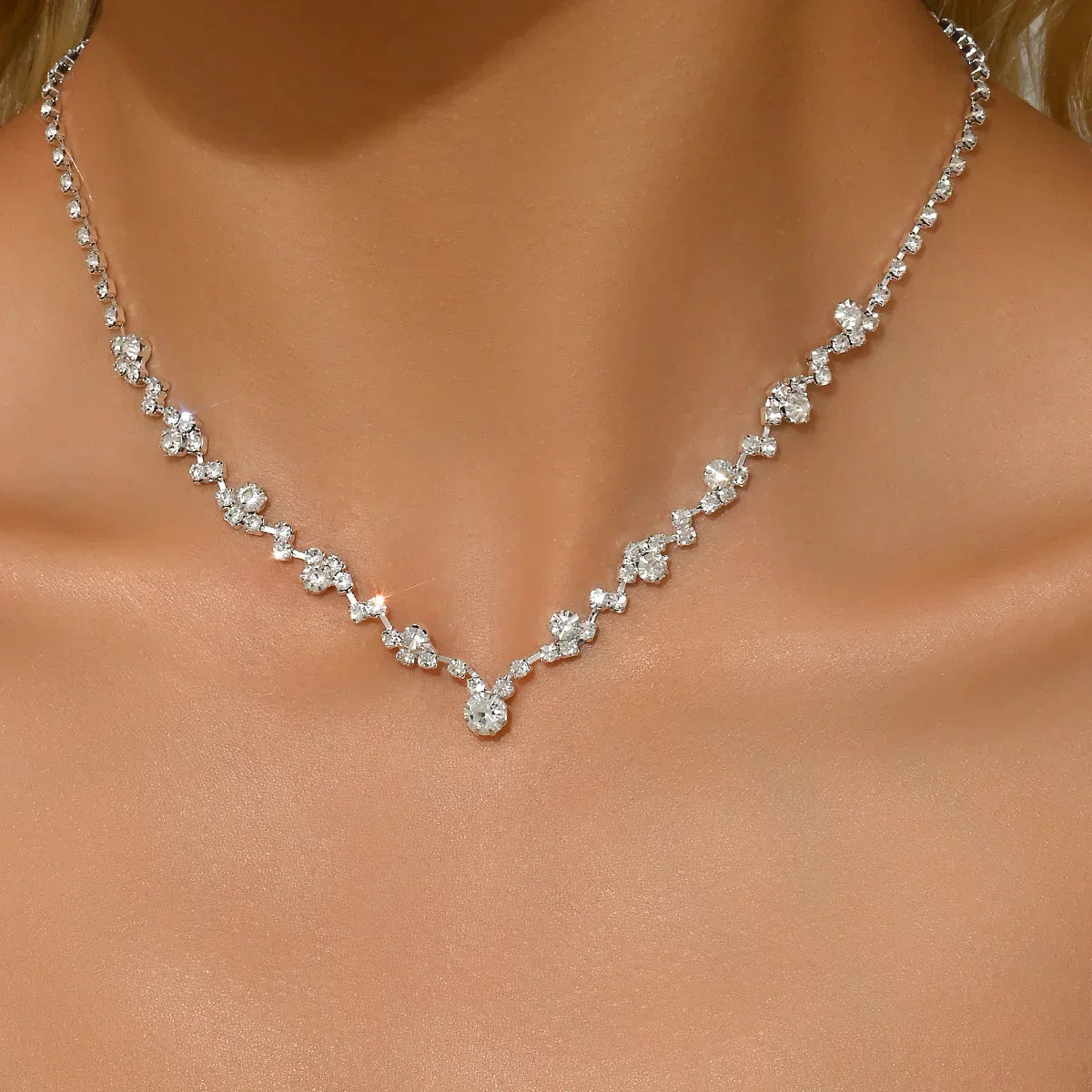 Elegant Bridal Diamond Necklace