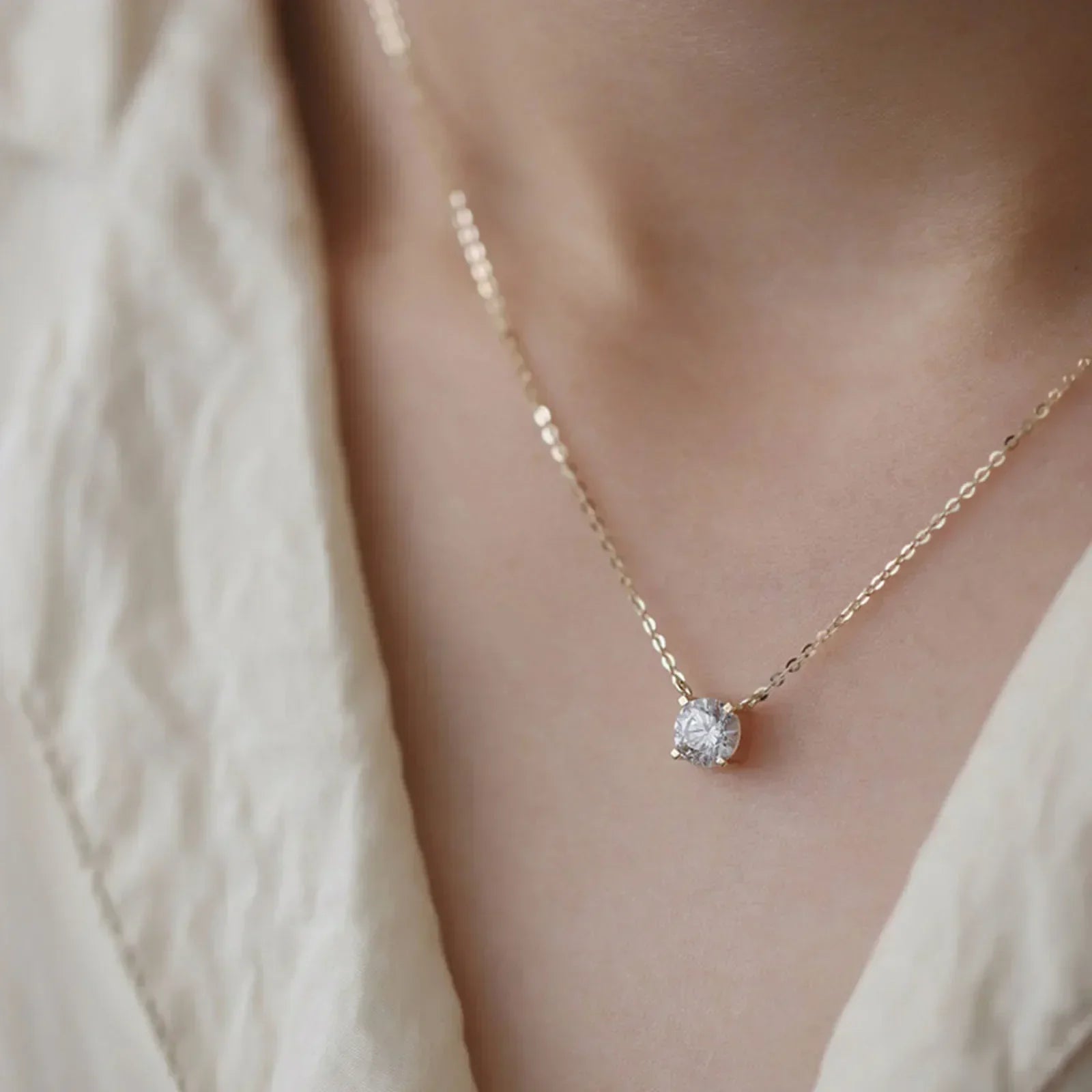 Gold Plated Cubic Zirconia Necklace