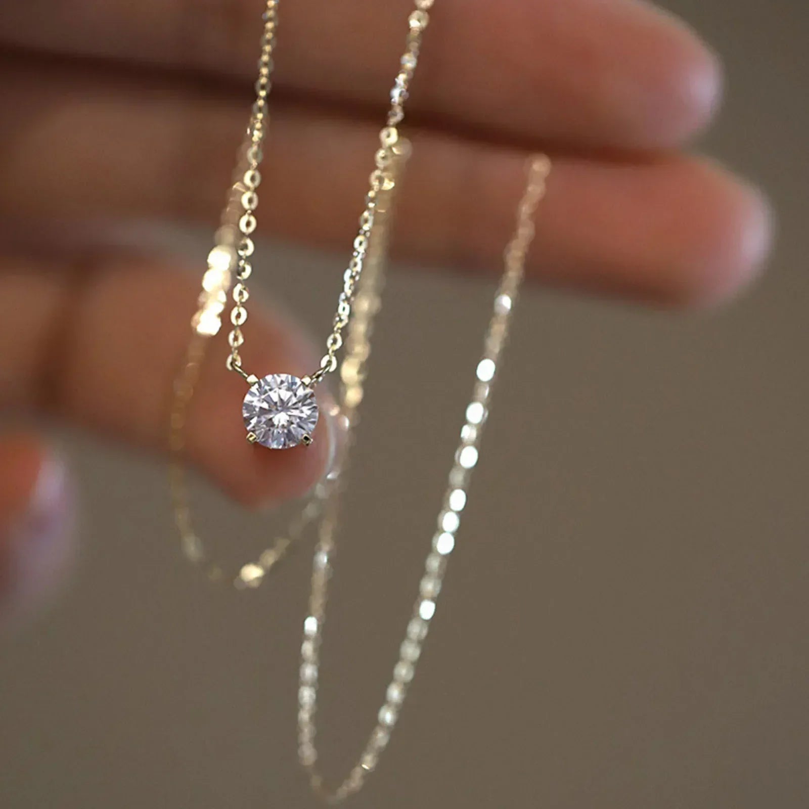 Gold Plated Cubic Zirconia Necklace