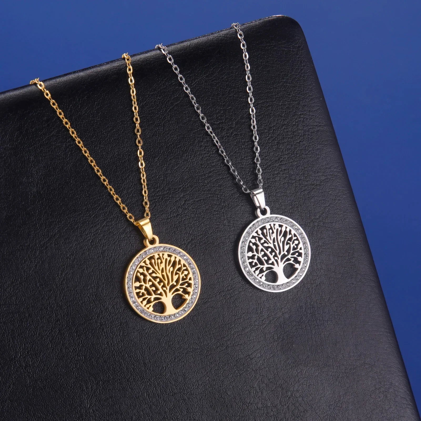 Luminous Tree of Life Round Pendant