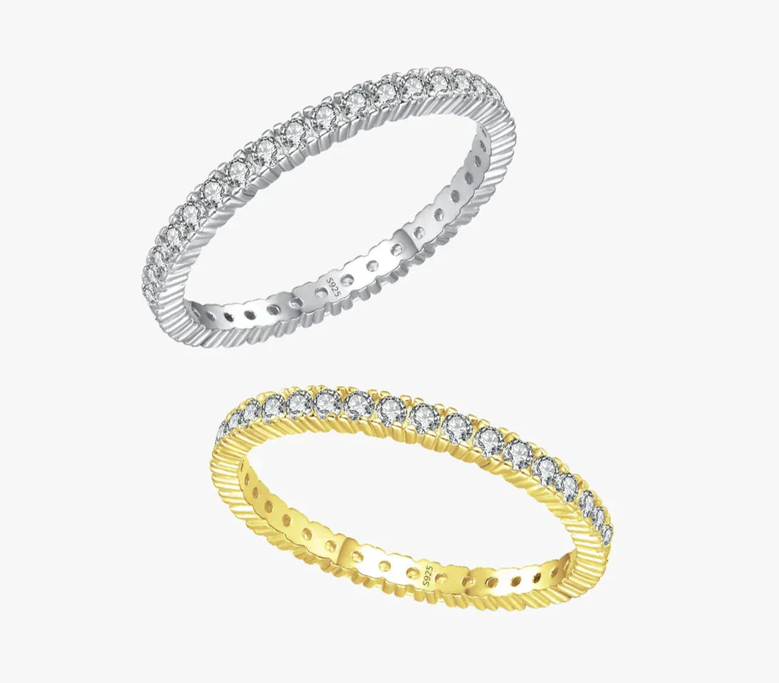 Anello Eternity Minimal Luminoso