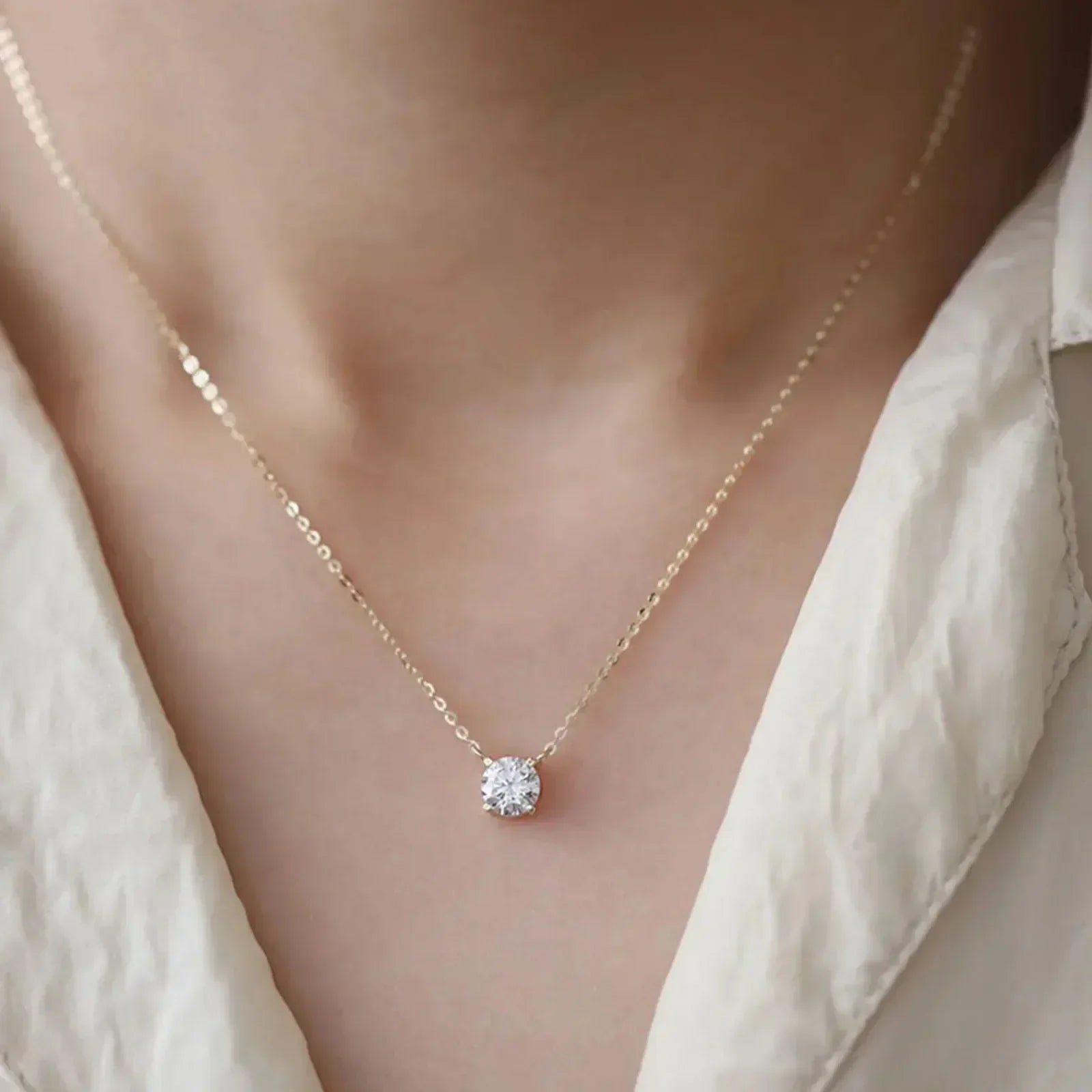 Gold Plated Cubic Zirconia Necklace