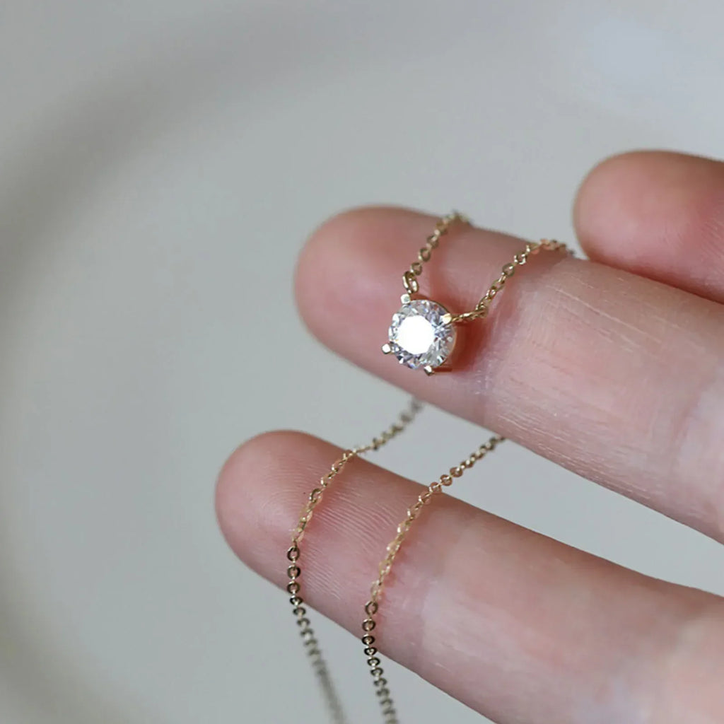 Gold Plated Cubic Zirconia Necklace