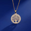 Luminous Tree of Life Round Pendant