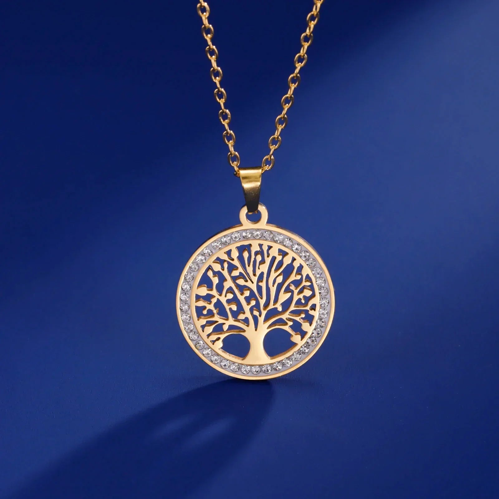 Luminous Tree of Life Round Pendant