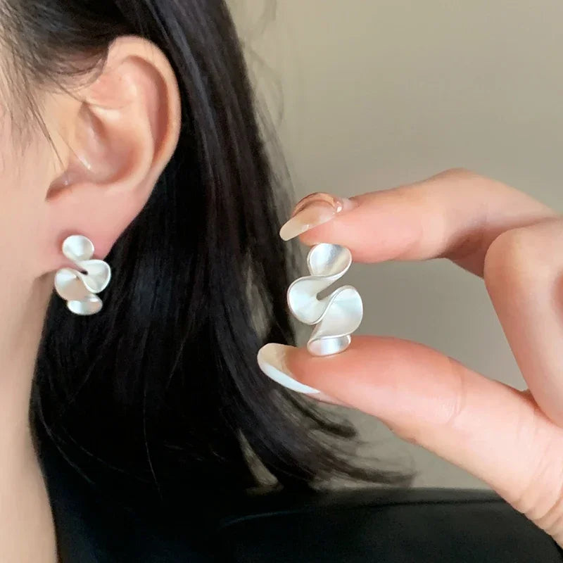 Two-Tone Flower Earrings