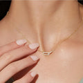 Elegant Wavy Metal Flower Pendant Necklace
