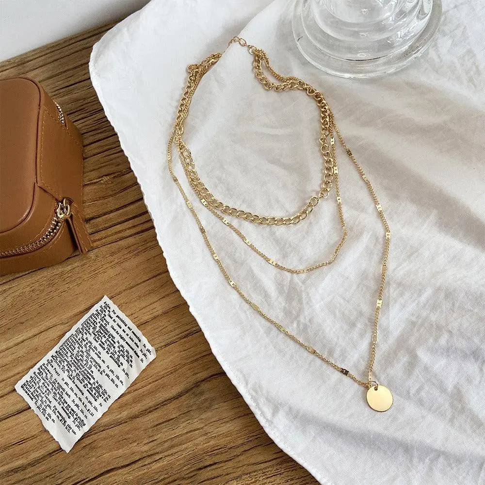 Elegant Gold and Silver Plated Necklace