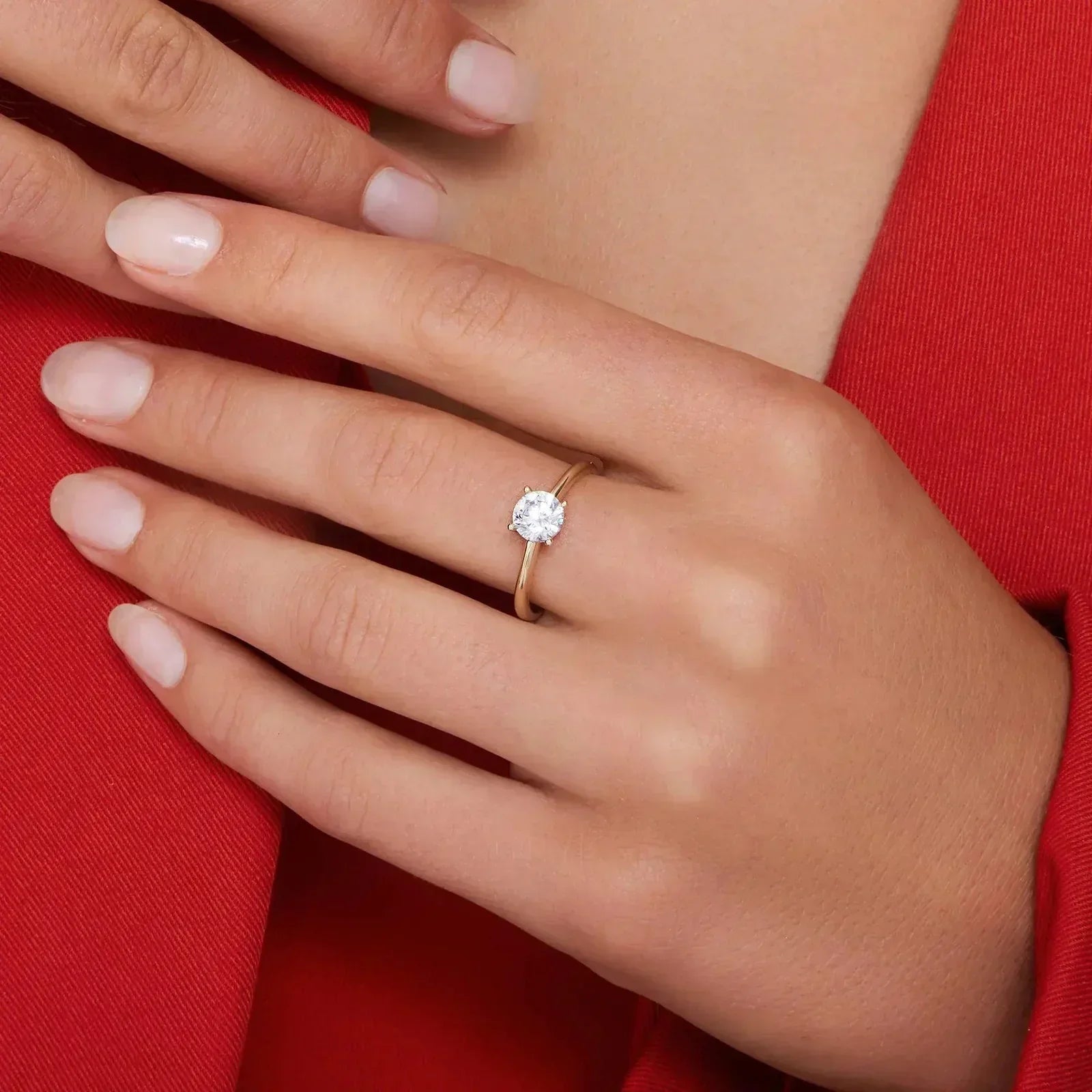 Four-Prong Diamond Ring