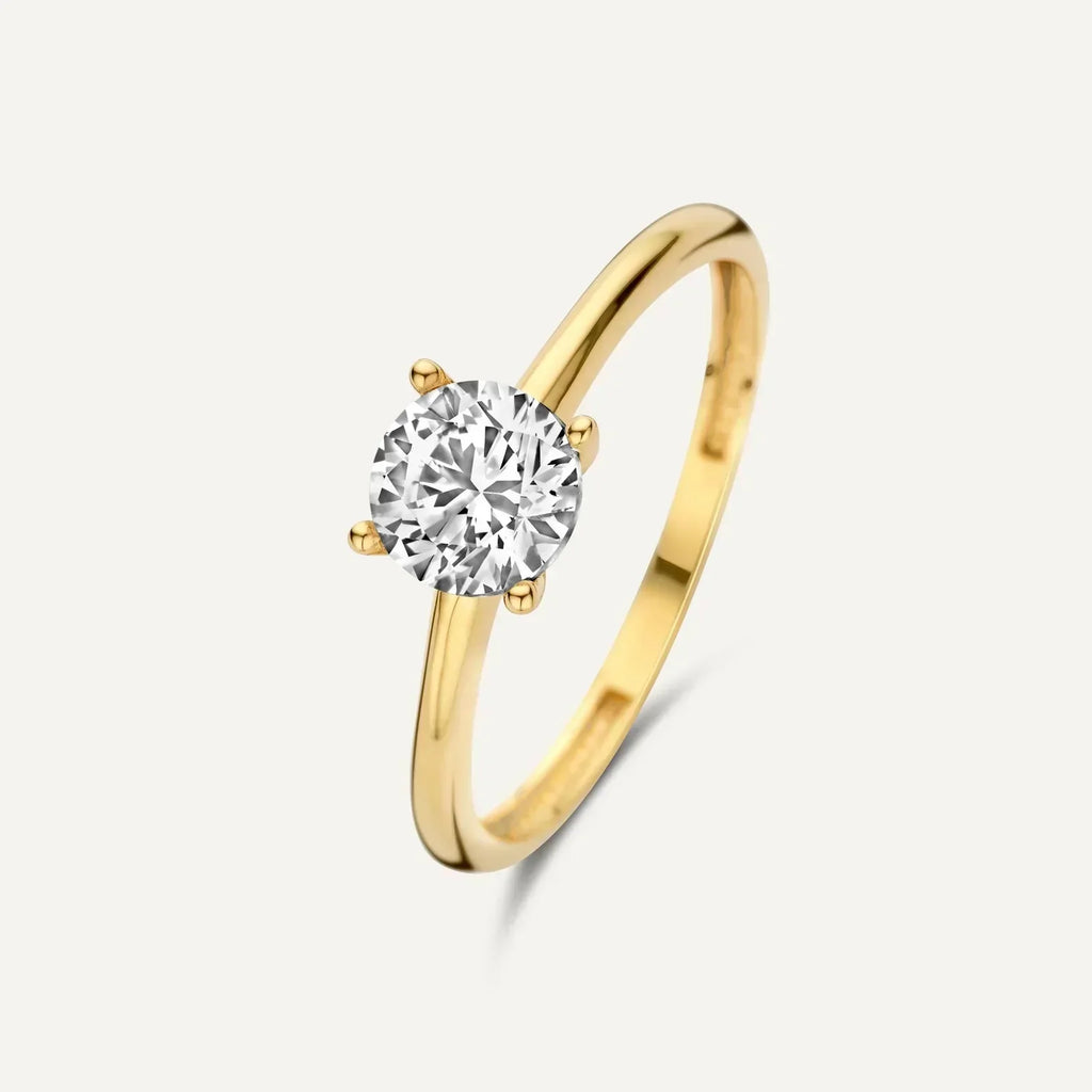 Four-Prong Diamond Ring