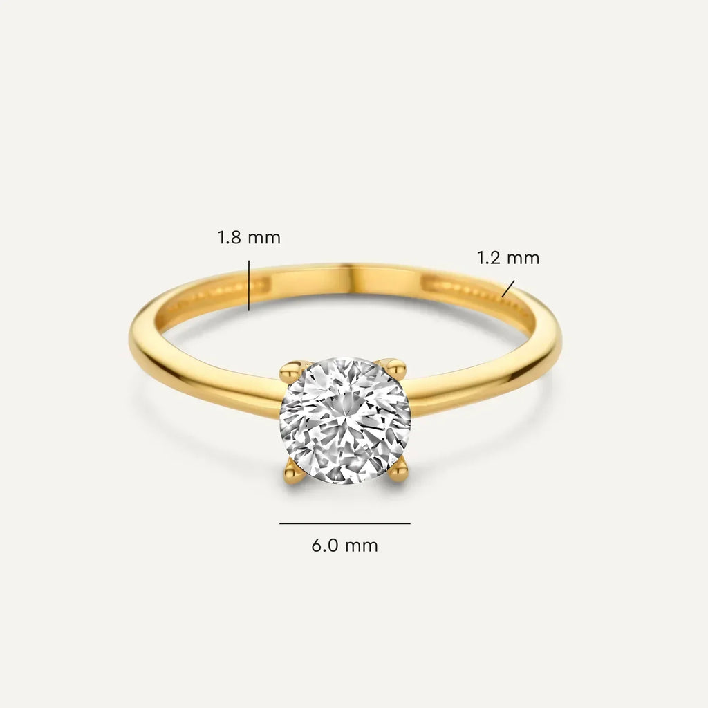 Four-Prong Diamond Ring