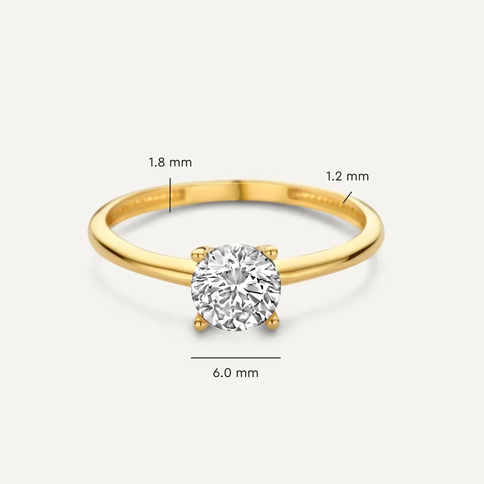 Four-Prong Diamond Ring