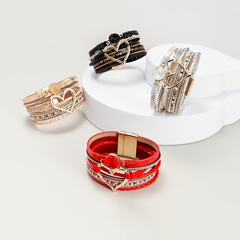 Boho Layered Leather Bracelet