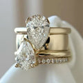 Vintage Double Teardrop CZ Ring