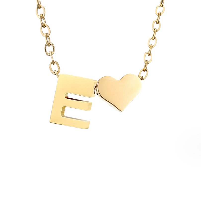 Timeless Heart Initial Necklace
