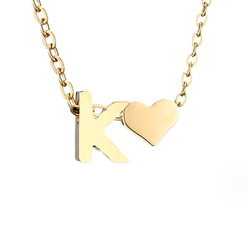 Timeless Heart Initial Necklace