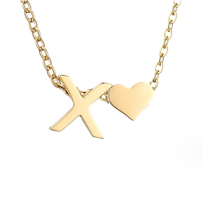 Timeless Heart Initial Necklace