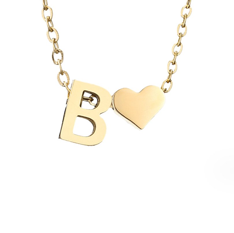 Timeless Heart Initial Necklace