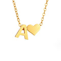 Timeless Heart Initial Necklace