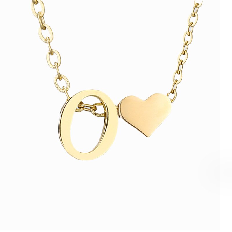 Timeless Heart Initial Necklace