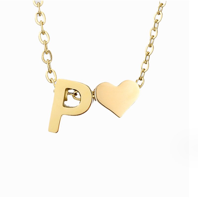 Timeless Heart Initial Necklace