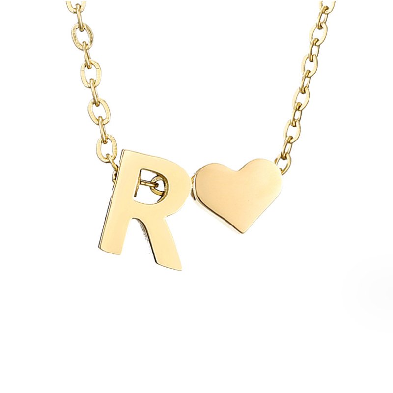 Timeless Heart Initial Necklace